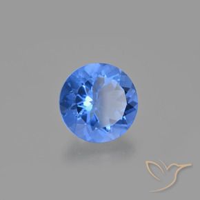 Fluorita que muda de cor Azul-marinho Natural 13.91ct, Redondo, VS