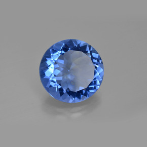 Fluorita que muda de cor Violeta-Azul Natural 12.24ct, Corte Redondo, VS