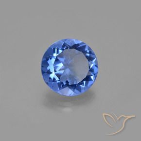 Fluorita que muda de cor Azul profundo Natural 10.78ct, Redondo, VS