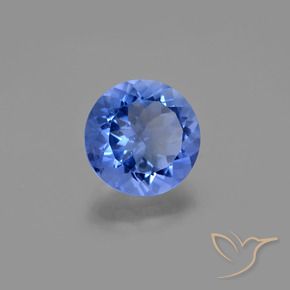 Fluorita que muda de cor Azul marinho intenso Natural 11.13ct, Redondo, VS