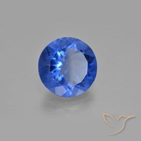 Fluorita que muda de cor Azul escuro Natural 13.60ct, Redondo, VS