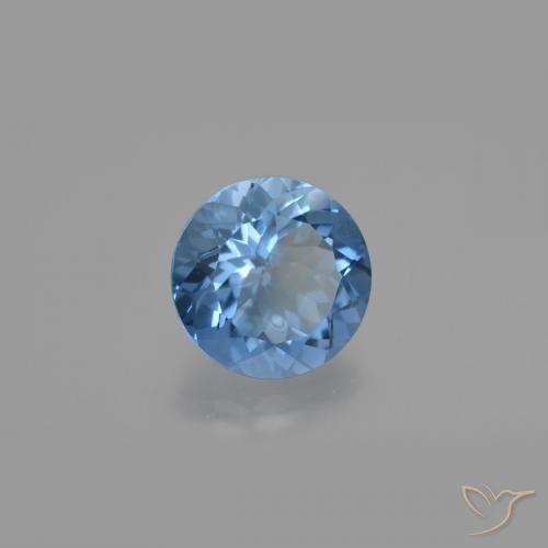 Fluorita que muda de cor Azul marinho intenso Natural 11.48ct, Redondo, VS