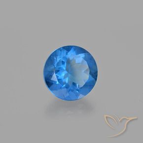 Fluorita que muda de cor Azul claro Natural 12.83ct, Redondo, VS