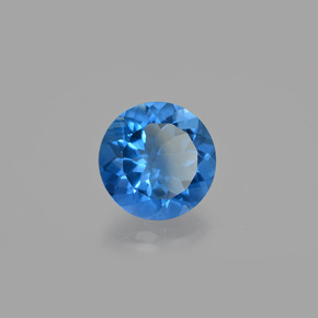 Fluorita de mudança de cor azul natural 10,70ct, corte redondo, VVS