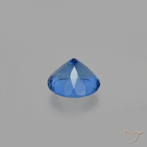 Fluorita que muda de cor azul egípcio Natural 11.28ct, Redondo, VS