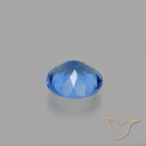 Fluorita que muda de cor azul egípcio Natural 12.97ct, Redondo, VS