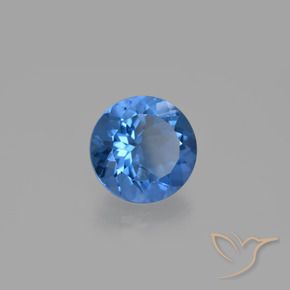 Fluorita que muda de cor Azul marinho intenso Natural 11.06ct, Redondo, VS