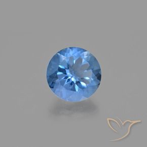 Fluorita que muda de cor Azul claro Natural 11.45ct, Redondo, VS