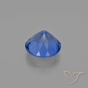 Fluorita que muda de cor azul egípcio Natural 11.44ct, Redondo, VS