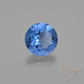 Fluorita que muda de cor Azul claro Natural 12.13ct, Redondo, VS