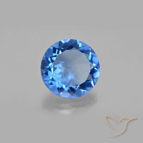 Fluorita que muda de cor Azul claro Natural 12.64ct, Redondo, VS