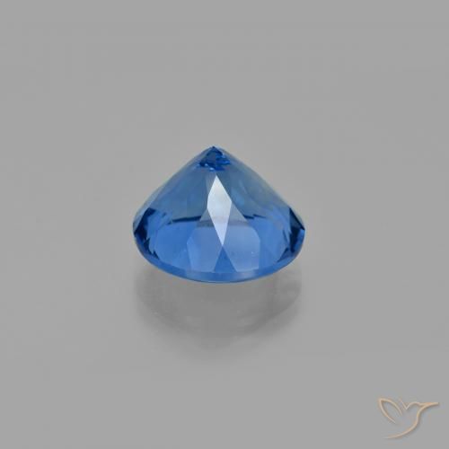 Fluorita que muda de cor azul egípcio Natural 11.82ct, Redondo, VS