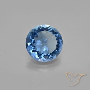 Fluorita que muda de cor Azul-marinho Natural 12.28ct, Redondo, VS