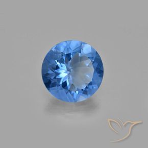 Fluorita que muda de cor Azul-marinho Natural 13.49ct, Redondo, VS