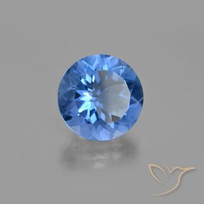 Fluorita que muda de cor Azul marinho intenso Natural 14.12ct, Redondo, VS