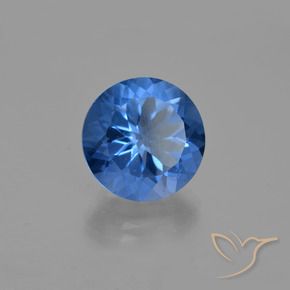 Fluorita que muda de cor Azul escuro Natural 14.16ct, Redondo, VS