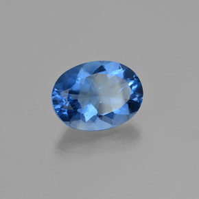 Fluorita de mudança de cor violeta a azul natural 20,92ct, corte oval, VS