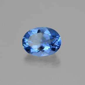 Fluorita que muda de cor Azul profundo Natural 21.26ct, Corte Oval, VS