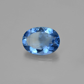 Fluorita de mudança de cor azul natural 18,62ct, corte oval, VS