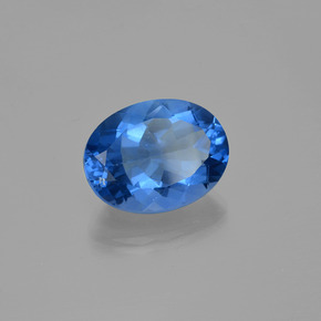 Fluorita de mudança de cor azul natural 22,67ct, corte oval, VS