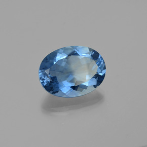 Fluorita de mudança de cor azul natural 21,40ct, corte oval, VVS-VS