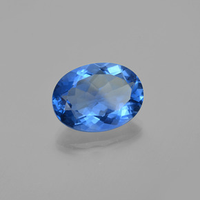 Fluorita que muda de cor azul egípcio Natural 20.04ct, Corte Oval, VS
