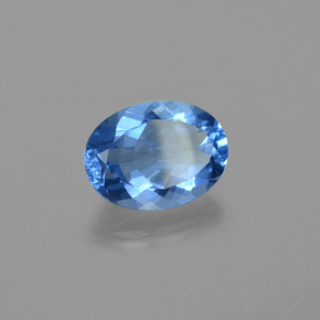 Fluorita que muda de cor Violeta-Azul Natural 20.96ct, Corte Oval, VS