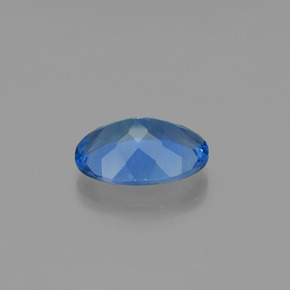Fluorita que muda de cor Azul marinho intenso Natural 18.43ct, Corte Oval, VS