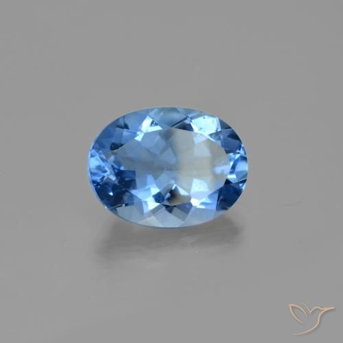 Fluorita que muda de cor Azul-marinho Natural 20.85ct, Corte Oval, VS