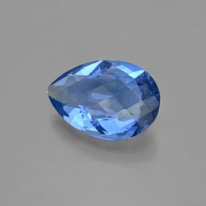 Fluorita de Mudança de Cor Violeta-Azul Natural 32,62ct, Formato de pêra, VS