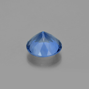 Fluorita de Mudança de Cor Azul profundo Natural 12,60ct, Corte Redondo, VS