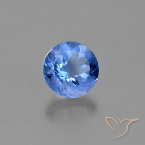 Fluorita que muda de cor Azul claro Natural 11.73ct, Redondo, VS
