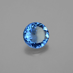 Fluorita que muda de cor Violeta-Azul Natural 10.07ct, Corte Redondo, VS