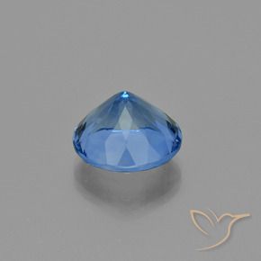 Fluorita que muda de cor Azul marinho intenso Natural 13.83ct, Redondo, VVS-VS