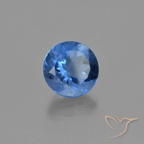 Fluorita que muda de cor Azul escuro Natural 11.83ct, Redondo, VS
