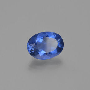 Fluorita de mudança de cor violeta-azul natural 8,46ct, corte oval, VVS