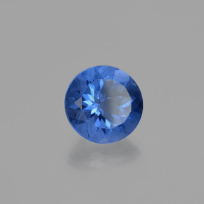Fluorita de mudança de cor azul natural 10,61ct, corte redondo, VVS-VS