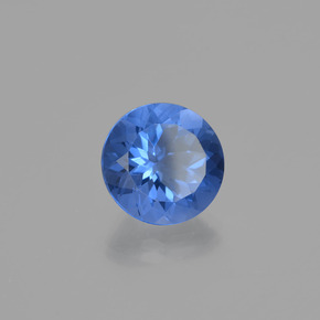 Fluorita de mudança de cor azul natural 10,98ct, corte redondo, VS