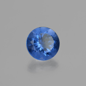 Fluorita que muda de cor Violeta-Azul Natural 11.45ct, Corte Redondo, VS