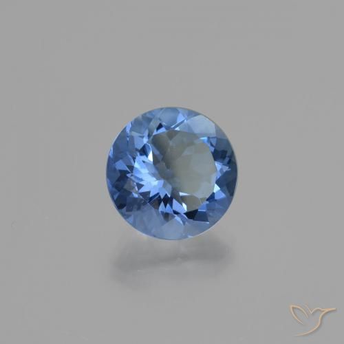 Fluorita que muda de cor Azul marinho intenso Natural 11.08ct, Redondo, VS