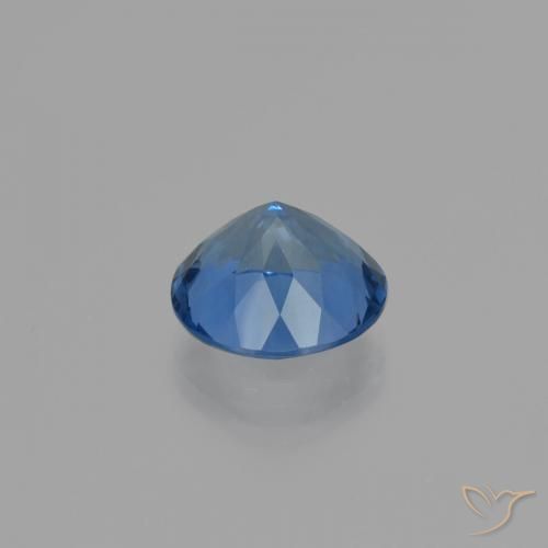 Fluorita que muda de cor Azul marinho intenso Natural 11.08ct, Redondo, VS