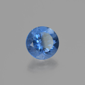 Fluorita de Mudança de Cor Violeta para azul Natural 11,30ct, Corte Redondo, VS