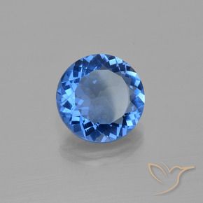 Fluorita que muda de cor Azul escuro Natural 12.34ct, Redondo, VS