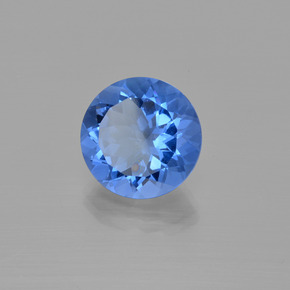 Fluorita de mudança de cor azul natural 13,10ct, corte redondo, VS