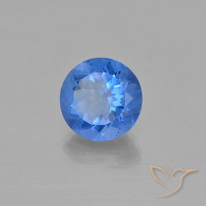 Fluorita que muda de cor azul egípcio Natural 13.99ct, Redondo, VS