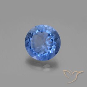 Fluorita que muda de cor Azul-marinho Natural 10.95ct, Redondo, VS