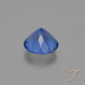 Fluorita que muda de cor Azul escuro Natural 11.61ct, Redondo, VVS-VS