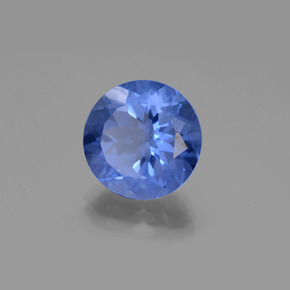 Fluorita de mudança de cor violeta a azul natural 11,10ct, corte redondo, VVS-VS