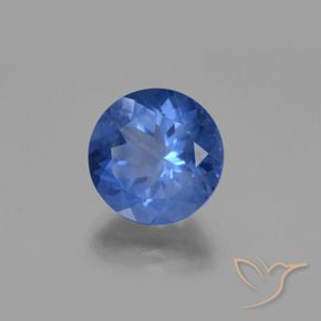 Fluorita que muda de cor Azul profundo Natural 12.15ct, Redondo, VS