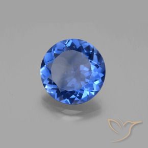 Fluorita que muda de cor Azul escuro Natural 12.27ct, Redondo, VS